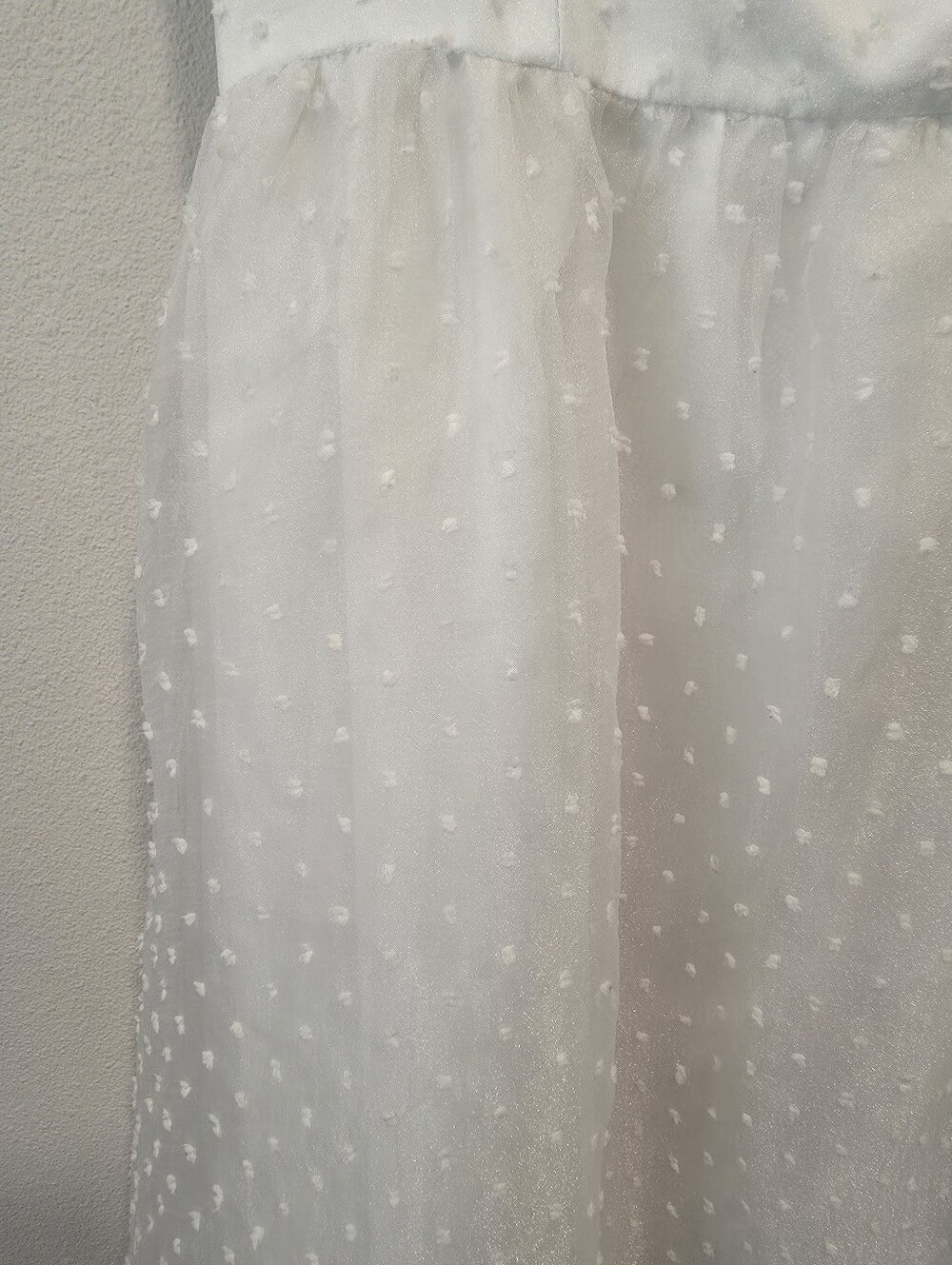 Reformation Mallow White Tule Swiss Dot Sleeveless Dress - Picture 6 of 8
